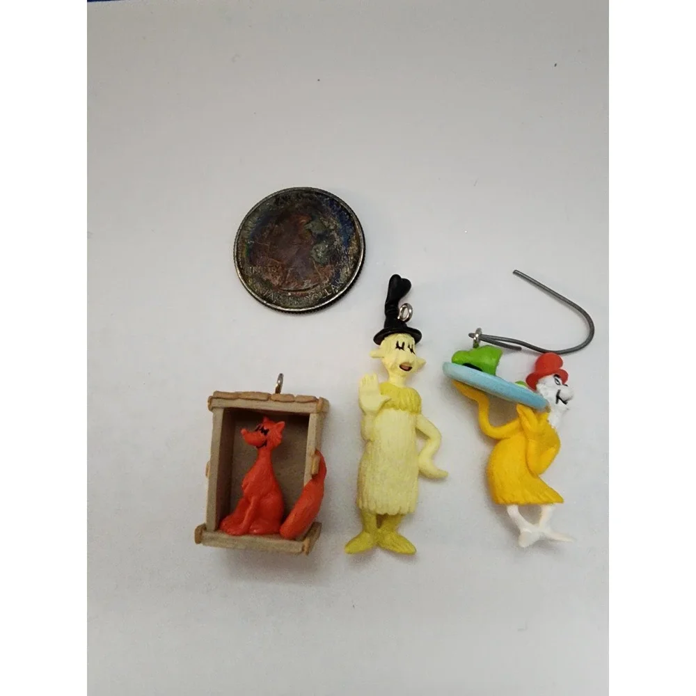 Hallmark‎ Green Eggs and Ham Dated 2000 Ornament set of 3